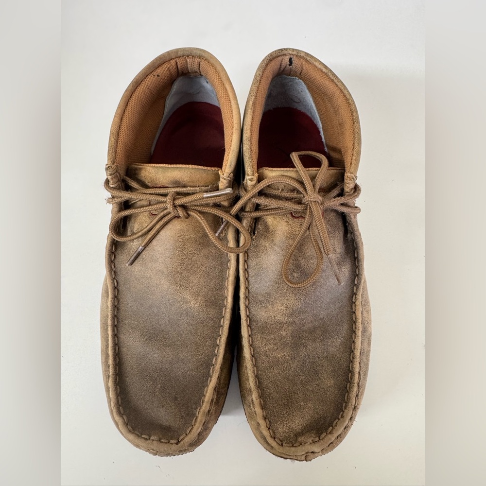 Twisted X Men's Brown Suede Moccasin-Style Loafers